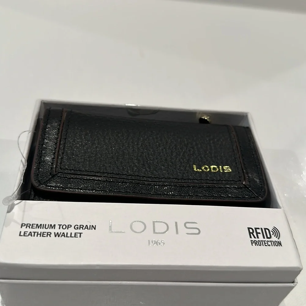 NWT LODIS Premium Top Grain Leather Wallet with RFID Protection.